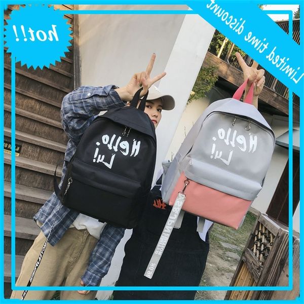 new schoolbag korean version female harajuku high school students college style large capacity letter printed backpack
new schoolbag korean version female harajuku high school students college style large capacity letter printed backpack