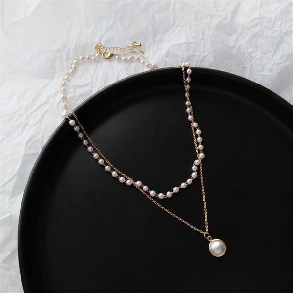 new 2021 summer fashion personality niche contracted neck chain design double chain necklace women sweet pearl clavicle1, Golden;silver
new 2021 summer fashion personality niche contracted neck chain design double chain necklace women sweet pearl clavicle1, Golden;silver