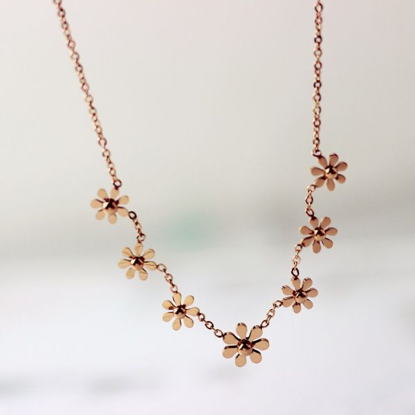 korean little daisy rose gold item chain 18k 7 flowers chrysanthemum pendant titanium steel choker womens non-allergic accessories, Silver
korean little daisy rose gold item chain 18k 7 flowers chrysanthemum pendant titanium steel choker womens non-allergic accessories, Silver