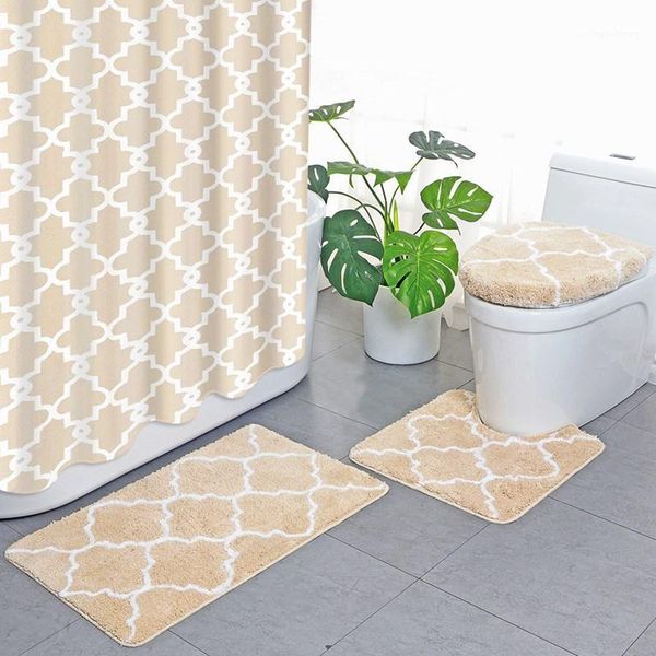 4pcs/set anti-slip bath mat geometric pattern bathroom carpet toilet rug toilet cover foot pad waterproof shower curtain doormat1
4pcs/set anti-slip bath mat geometric pattern bathroom carpet toilet rug toilet cover foot pad waterproof shower curtain doormat1