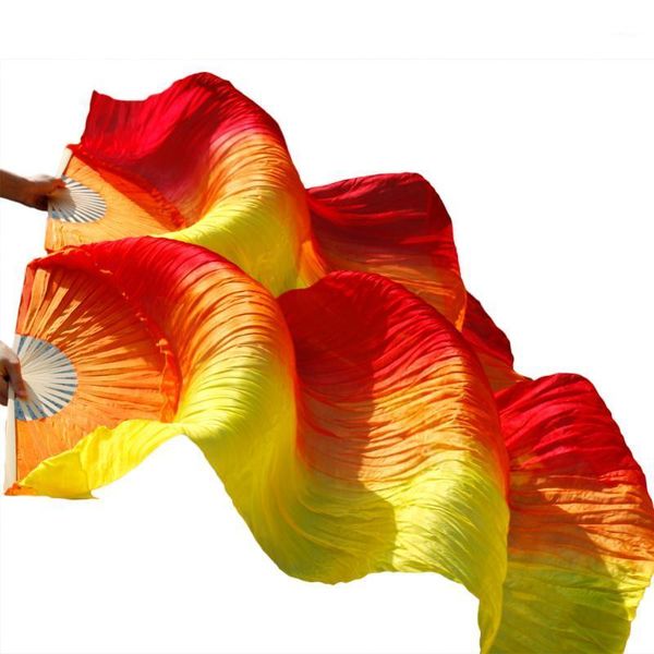 2018 high selling 100% real silk veils 1 pair handmade women quality silk belly dance fans dance red + orange + yellow1, Black;red
2018 high selling 100% real silk veils 1 pair handmade women quality silk belly dance fans dance red + orange + yellow1, Black;red