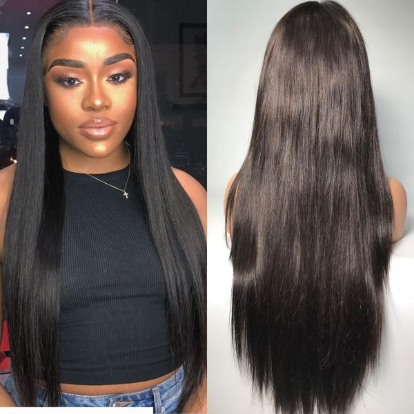 silky straight lace front wig brazilian virgin human hair lace front wigs for women natural color, Black
silky straight lace front wig brazilian virgin human hair lace front wigs for women natural color, Black