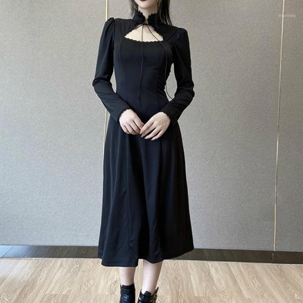 musuos women fashion streetwear midi dress long sleeve lace collar hollow out high split vestidos party holiday clothing fall1, Black;gray
musuos women fashion streetwear midi dress long sleeve lace collar hollow out high split vestidos party holiday clothing fall1, Black;gray