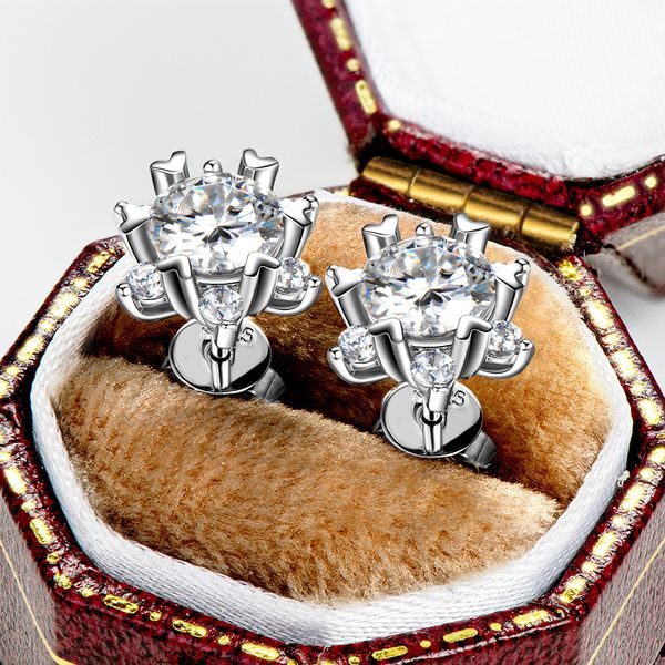 real 0.8 carat 6mm moissanite sun flower stud earrings for women 100% 925 sterling silver sparkling wedding party fine jewelry, Golden;silver
real 0.8 carat 6mm moissanite sun flower stud earrings for women 100% 925 sterling silver sparkling wedding party fine jewelry, Golden;silver