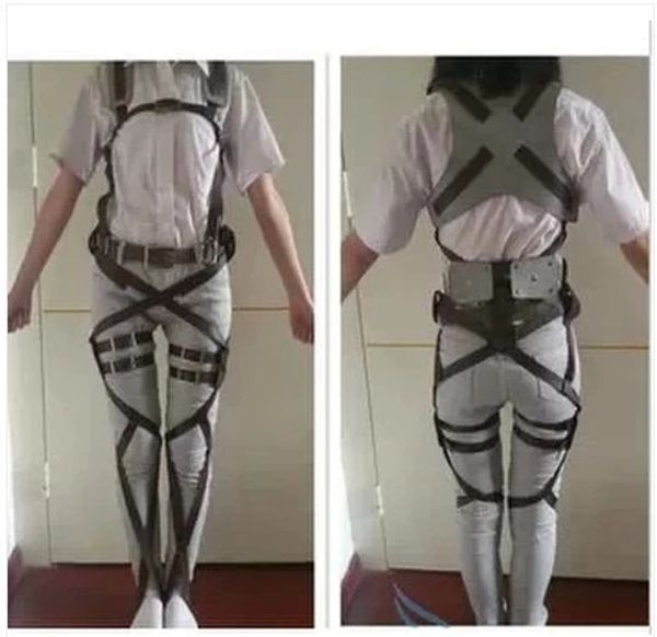 theme costume attack on titan japanese anime shingeki no kyojin recon corps harness belts hookscosplay costume adjustable belts, Black;red
theme costume attack on titan japanese anime shingeki no kyojin recon corps harness belts hookscosplay costume adjustable belts, Black;red
