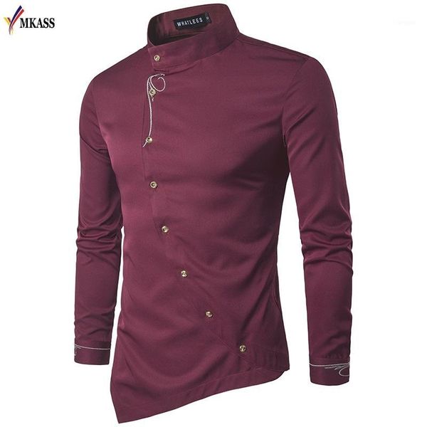 2018 good quality personality irregular men casual dress shirt new brand long sleeve slim fit quality male shirts1, White;black
2018 good quality personality irregular men casual dress shirt new brand long sleeve slim fit quality male shirts1, White;black