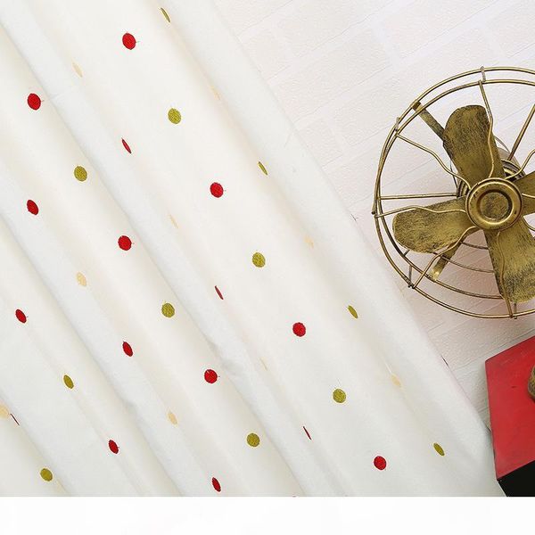 cute polka dot cotton and linen embroidered multi-color embroidered curtain fabric window curtains for living room bedroom
cute polka dot cotton and linen embroidered multi-color embroidered curtain fabric window curtains for living room bedroom