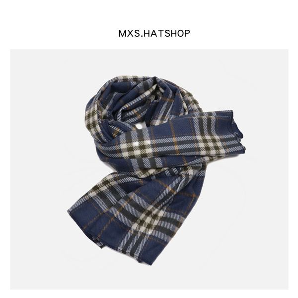 british plaid scarf for women's winter warmth korean long shawl versatile student ins blue neck fashion, Blue;gray
british plaid scarf for women's winter warmth korean long shawl versatile student ins blue neck fashion, Blue;gray