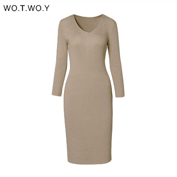 wotwoy v-neck wrapped knitted dress women autumn solid sheath sweater dresses women knee-length bodycon long sweater female new h1210, Black;gray
wotwoy v-neck wrapped knitted dress women autumn solid sheath sweater dresses women knee-length bodycon long sweater female new h1210, Black;gray