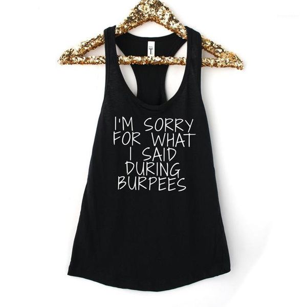 i' sorry for what i said during burpees women tank cotton funny streetwear vest letter print sleeveless racerback drop ship1, White
i' sorry for what i said during burpees women tank cotton funny streetwear vest letter print sleeveless racerback drop ship1, White