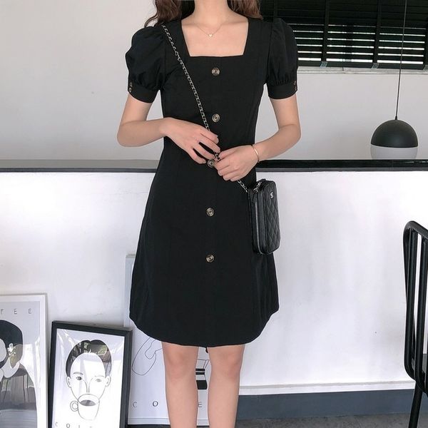 2021 new spring and autumn french style fashion simple retro-tempered square neck lantern black sleeve thin to-line dress feminine qi57, Black;gray
2021 new spring and autumn french style fashion simple retro-tempered square neck lantern black sleeve thin to-line dress feminine qi57, Black;gray