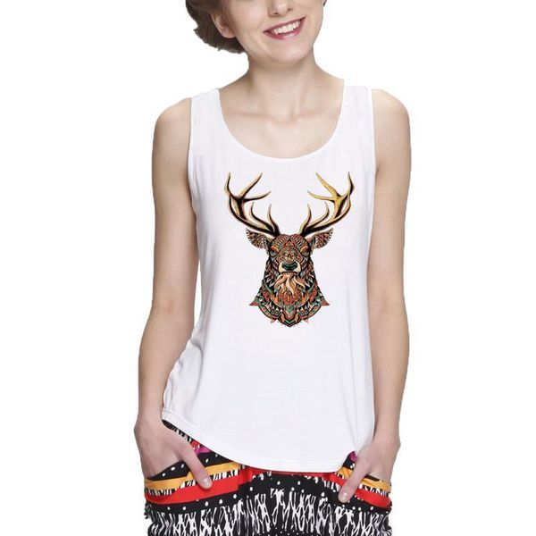 showtly colorful deer head womens tank casual super soft drop shipping, White
showtly colorful deer head womens tank casual super soft drop shipping, White