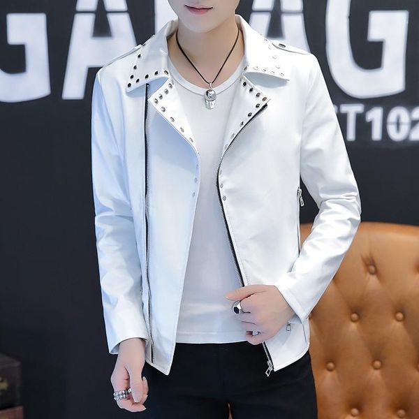 2020 men's leather jackets men spell color lapel collar coats male motorcycle leather jacket short belt jacket slim clothing1, Black
2020 men's leather jackets men spell color lapel collar coats male motorcycle leather jacket short belt jacket slim clothing1, Black