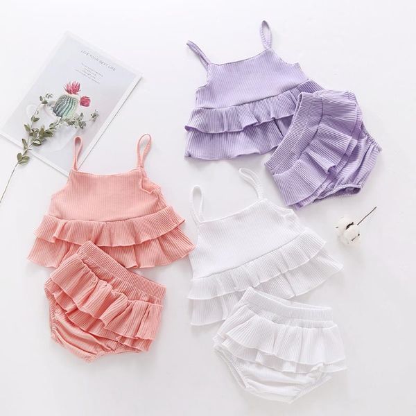 2020 toddler baby girls clothes pure color knitted button rompers shorts pp pants outfits 2pcs summer infants baby clothing1, White
2020 toddler baby girls clothes pure color knitted button rompers shorts pp pants outfits 2pcs summer infants baby clothing1, White