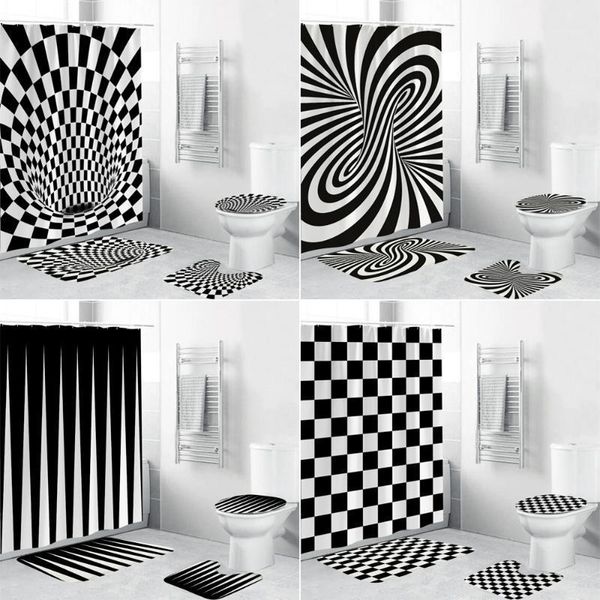 black white geometric stereoscopic fabric shower curtain bathroom curtains set anti-skid rugs toilet lid cover bath mat carpet1
black white geometric stereoscopic fabric shower curtain bathroom curtains set anti-skid rugs toilet lid cover bath mat carpet1