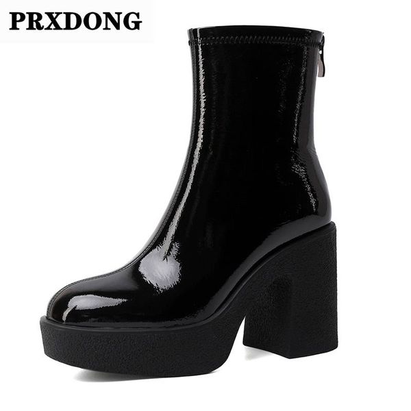2021 brand autumn winter women boots shoes cow patent leather high heels platform black zipper shoes woman dress office boots
2021 brand autumn winter women boots shoes cow patent leather high heels platform black zipper shoes woman dress office boots