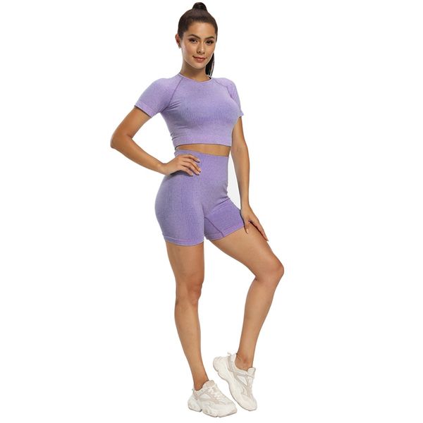 women's moisture wicking sports fitness yoga clothes short sleeve purple, White;black
women's moisture wicking sports fitness yoga clothes short sleeve purple, White;black