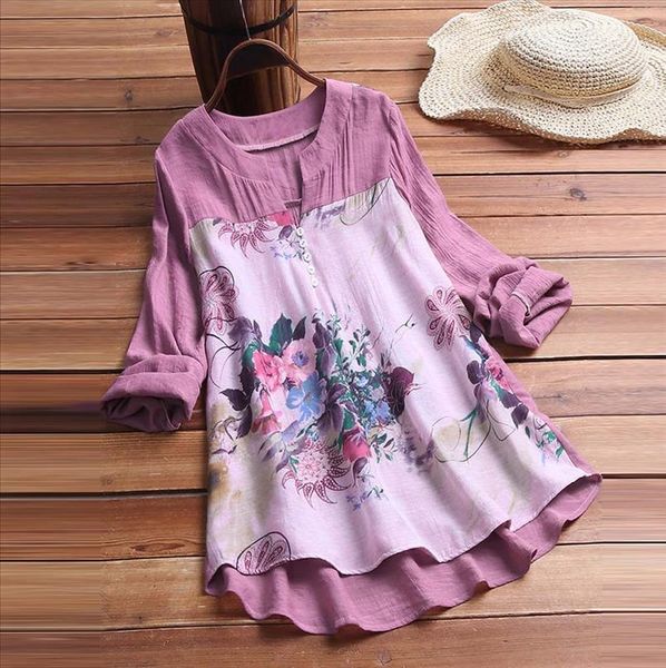 women blouse vintage v neck floral printing patch long sleeve blouse womens and blouses blusas mujer de moda 2021 new, White
women blouse vintage v neck floral printing patch long sleeve blouse womens and blouses blusas mujer de moda 2021 new, White