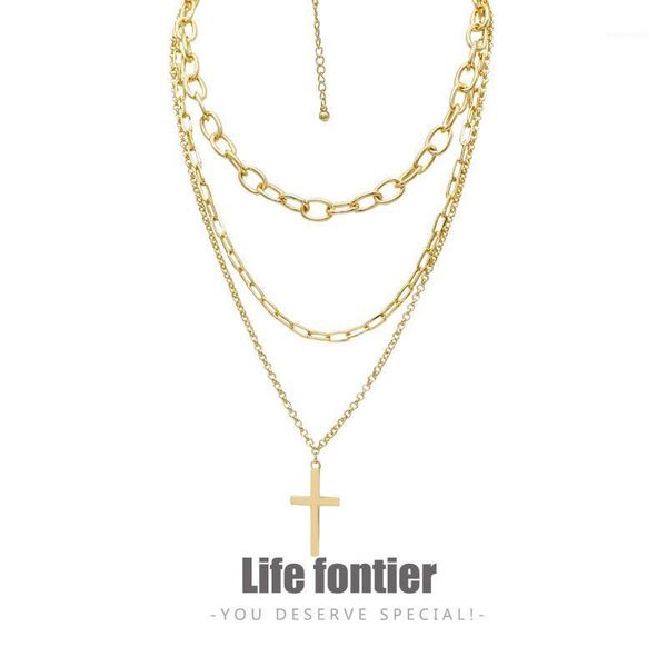 lifefontier multi layer cross pendant choker necklace steampunk cuban chain necklace collier for women couple jewelry gift1, Silver
lifefontier multi layer cross pendant choker necklace steampunk cuban chain necklace collier for women couple jewelry gift1, Silver