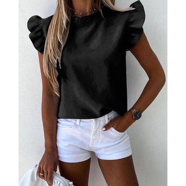 women's blouses & shirts plus size s-3xl ruffles o neck women summer short sleeve blouse shirt ladies casual slim harajuku korean 2021, White
women's blouses & shirts plus size s-3xl ruffles o neck women summer short sleeve blouse shirt ladies casual slim harajuku korean 2021, White