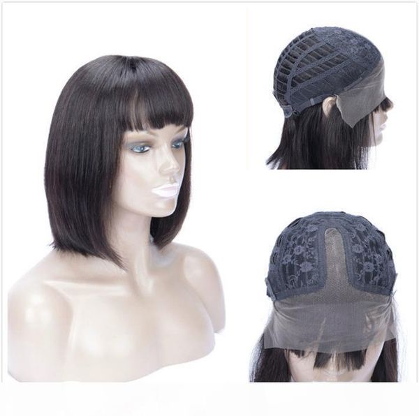 pre plucked straight lace front bob wig pixie cut raw indian remy human hair short glueless lace closure wigs with fringe for black women, Black;brown
pre plucked straight lace front bob wig pixie cut raw indian remy human hair short glueless lace closure wigs with fringe for black women, Black;brown