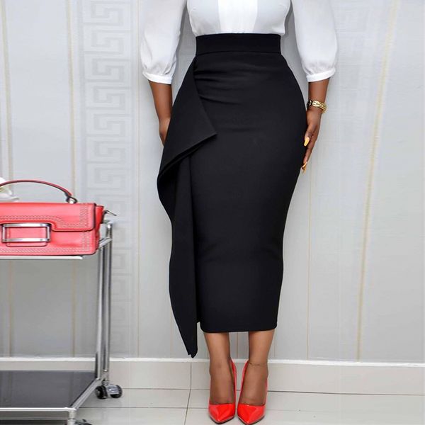 high waist skirt elegant women slim fit bodycon black plus size pencil skirt party fashion stylish jupes ladies officewear 201110
high waist skirt elegant women slim fit bodycon black plus size pencil skirt party fashion stylish jupes ladies officewear 201110