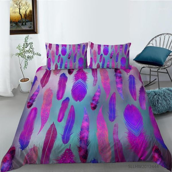 2021 fashion 3d digital printing bedding set feathers on purple 2/3 pieces duvet cover sets 100% microfiber1
2021 fashion 3d digital printing bedding set feathers on purple 2/3 pieces duvet cover sets 100% microfiber1