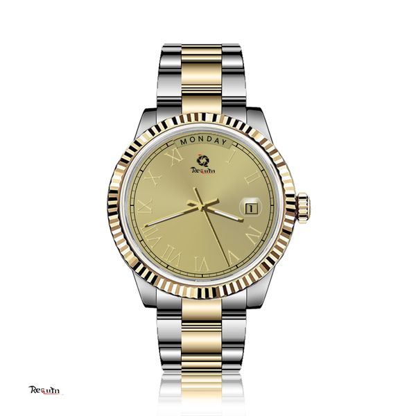 men's automatic mechanical watch requin brand 228238 silver gold stainless steel case day-date three-hand roman numeral calendar dial t, Slivery;brown
men's automatic mechanical watch requin brand 228238 silver gold stainless steel case day-date three-hand roman numeral calendar dial t, Slivery;brown