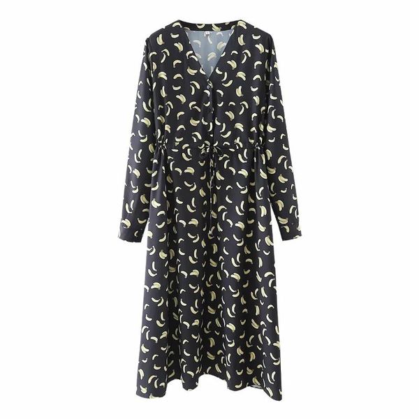 2021 new fashion women banana printing v neck sashes midi dress female long sleeve clothes casual lady loose vestido d7170, Black;gray
2021 new fashion women banana printing v neck sashes midi dress female long sleeve clothes casual lady loose vestido d7170, Black;gray