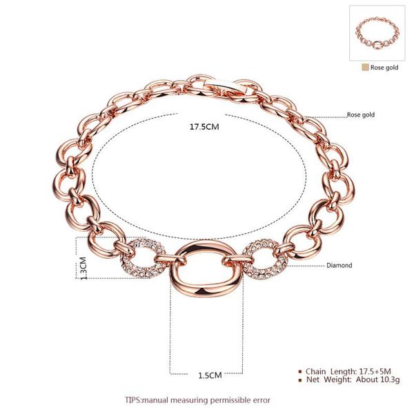 elegant multi-circle linked rose gold chains bangle bracelet jewelry accessories, Golden;silver
elegant multi-circle linked rose gold chains bangle bracelet jewelry accessories, Golden;silver