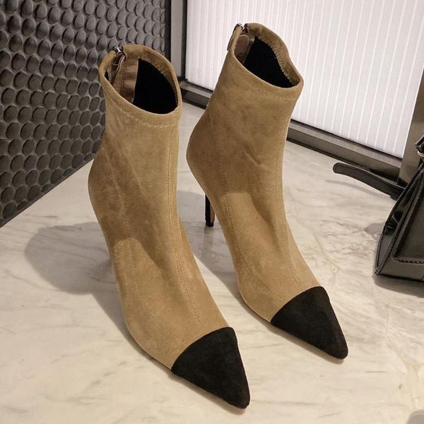 arden furtado 2020 women's shoes stretch boots stilettos heels ankle boots back zipper pointed toe fashion 41 42, Black
arden furtado 2020 women's shoes stretch boots stilettos heels ankle boots back zipper pointed toe fashion 41 42, Black