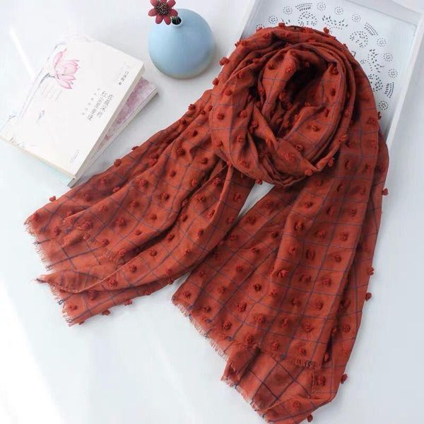 women plaid scarf wool dot girls wraps special bufanda lady thin sunscreen hijabs, Blue;gray
women plaid scarf wool dot girls wraps special bufanda lady thin sunscreen hijabs, Blue;gray