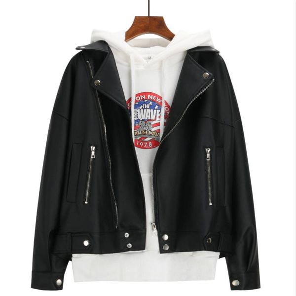 2020 new arrival women autumn winter pu leather jacket oversized female faux leather jacket coat outwear black
2020 new arrival women autumn winter pu leather jacket oversized female faux leather jacket coat outwear black