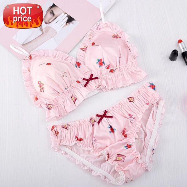 Kawaii Sweet Lolita Women's Strawberry Peach Flowers Print Bra & Panties Lingerie Set Bow Japanese Bikini Underwear Set Women #o63f, Black;white
Kawaii Sweet Lolita Women's Strawberry Peach Flowers Print Bra & Panties Lingerie Set Bow Japanese Bikini Underwear Set Women #o63f, Black;white