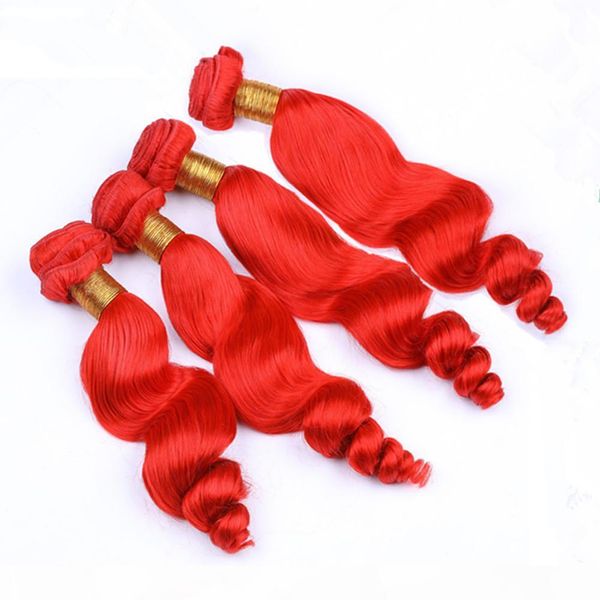 pure red loose wave indian virgin human hair weaves double wefts bright red loose wavy human hair bundles 4pcs lot 10-30" mixed length, Black 
pure red loose wave indian virgin human hair weaves double wefts bright red loose wavy human hair bundles 4pcs lot 10-30" mixed length, Black