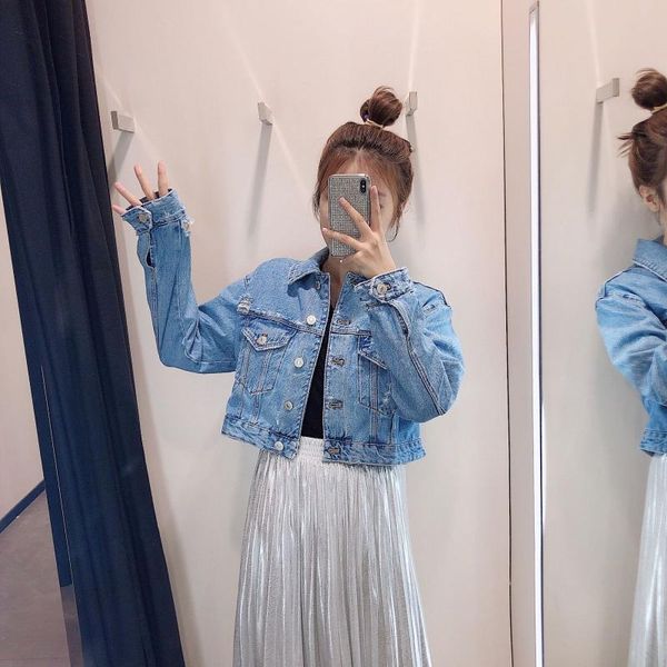 women's short denim jacket spring new coat casual slim single breasted pockets women female jacket, Black;brown
women's short denim jacket spring new coat casual slim single breasted pockets women female jacket, Black;brown