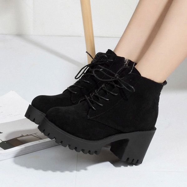matte boots high heels lace up ankle boots for women shoes black platform boot botines mujer 2020winter botines #4s98
matte boots high heels lace up ankle boots for women shoes black platform boot botines mujer 2020winter botines #4s98
