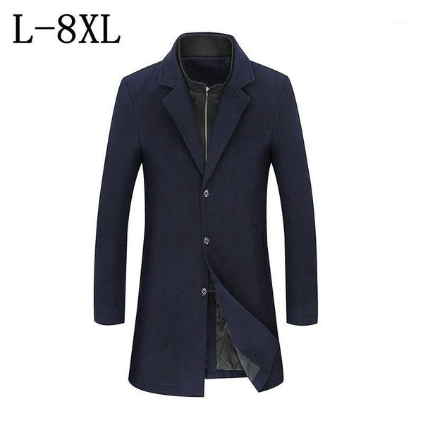 winter long wool coat men jacket mens fashion outerwear warm male casual jackets overcoat woolen pea coat plus size 7xl 8xl1, Black 
winter long wool coat men jacket mens fashion outerwear warm male casual jackets overcoat woolen pea coat plus size 7xl 8xl1, Black