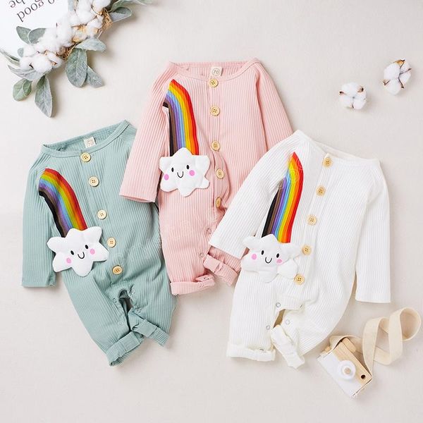 kids jumpsuits girls rainbow clouds rompers infant toddler pit stripe jumpsuit spring autumn fashion boutique baby clothes, Blue
kids jumpsuits girls rainbow clouds rompers infant toddler pit stripe jumpsuit spring autumn fashion boutique baby clothes, Blue