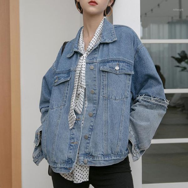 2020 chic spring casual denim jacket long sleeve jeans streetwear blue stitching coat korean girls harajuku outerwear women's1, Black;brown
2020 chic spring casual denim jacket long sleeve jeans streetwear blue stitching coat korean girls harajuku outerwear women's1, Black;brown