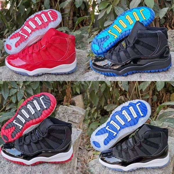 Home Bred 11s Kids Basketball Shoes Gym Red Infan Children Toddler Gamma Blue Concord 11 Trainers Boy Girl Sneakers Space Jam Wholesale