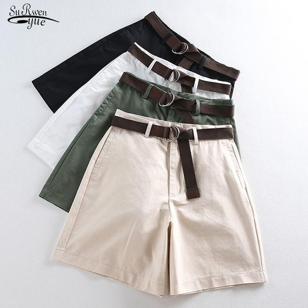 women's shorts 2021 a-line women casual female solid wide leg with belt feminino chic summer loose high waist 7411, White;black
women's shorts 2021 a-line women casual female solid wide leg with belt feminino chic summer loose high waist 7411, White;black