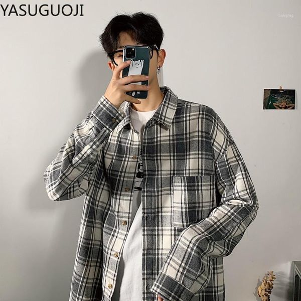 yasuguoji 2020 new spring casual plaid shirt men shirts fashion chemise homme mens checkered shirts long sleeve shirt men blouse1, White;black
yasuguoji 2020 new spring casual plaid shirt men shirts fashion chemise homme mens checkered shirts long sleeve shirt men blouse1, White;black