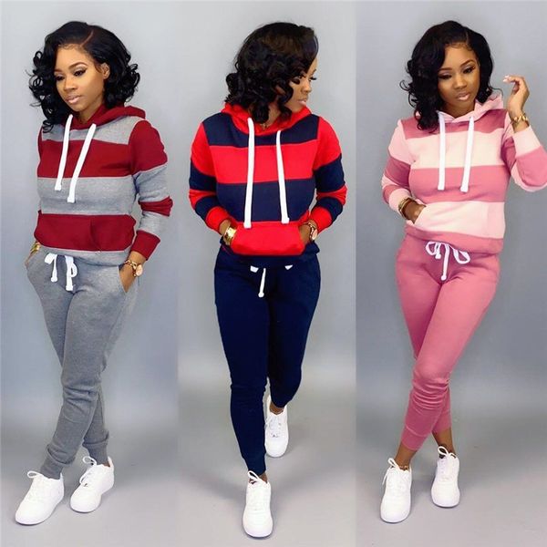 plus size women tracksuit designer striped hooded sweatshirt legging pants outfit thicken hoodies sweat suit two piece clothing cz102702, Gray
plus size women tracksuit designer striped hooded sweatshirt legging pants outfit thicken hoodies sweat suit two piece clothing cz102702, Gray