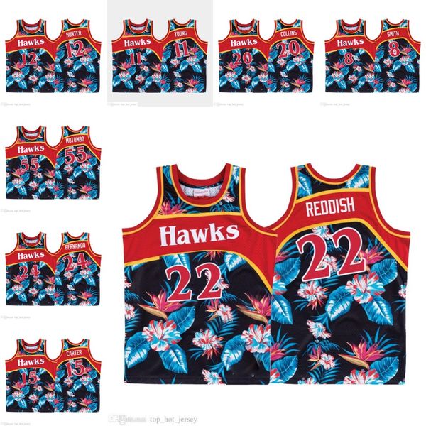 atlanta hawks men dikembe mutombo de'andre hunter trae young john collins nba floral fashion custom hardwood classics j, Black 
atlanta hawks men dikembe mutombo de'andre hunter trae young john collins nba floral fashion custom hardwood classics j, Black