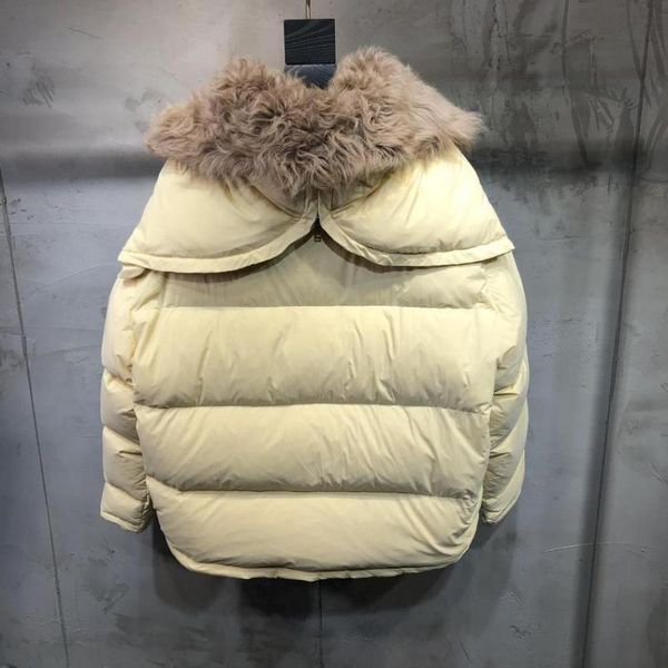 winter fashion lapel collar warm fluffy duck down coat female personality real sheep fur collar thicker warm down parkas f1010, Black
winter fashion lapel collar warm fluffy duck down coat female personality real sheep fur collar thicker warm down parkas f1010, Black