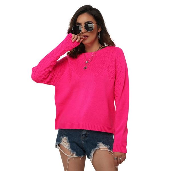 whzhm winter sweater feminina long sleeve solid round neck fluorescent red women knitted autumn loose pullovers ladies, White;black
whzhm winter sweater feminina long sleeve solid round neck fluorescent red women knitted autumn loose pullovers ladies, White;black