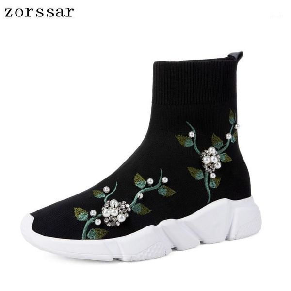 {zorssar} 2021 new popular young women boots fashion pearl casual sneaker womens flat ankle stretch socks boots big size 34-441, Black
{zorssar} 2021 new popular young women boots fashion pearl casual sneaker womens flat ankle stretch socks boots big size 34-441, Black