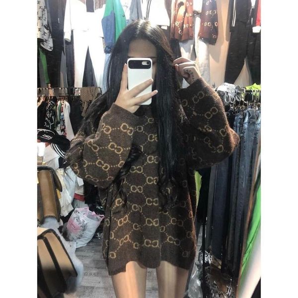 women's sweaters 2021 net red autumn and winter tide knitted sweater loose lazy style medium long pullover korean top, White;black
women's sweaters 2021 net red autumn and winter tide knitted sweater loose lazy style medium long pullover korean top, White;black