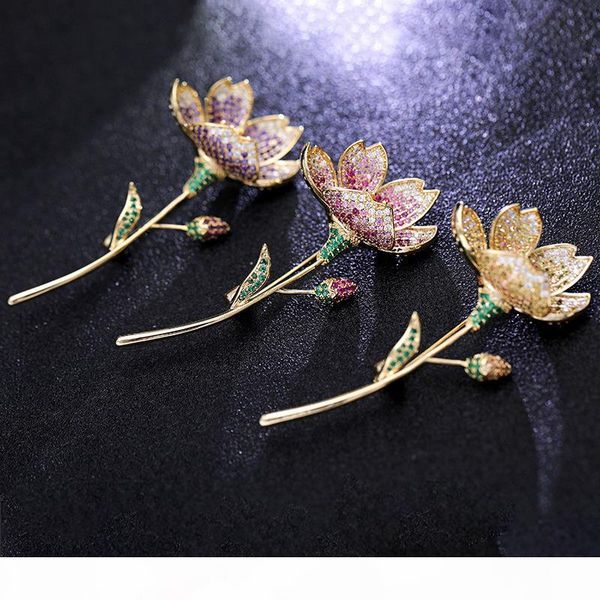 colorful cubic zircon rose flower brooches jewelry 18k gold plated wedding suit corsage pins 2020 fashion brooch pin, Gray
colorful cubic zircon rose flower brooches jewelry 18k gold plated wedding suit corsage pins 2020 fashion brooch pin, Gray